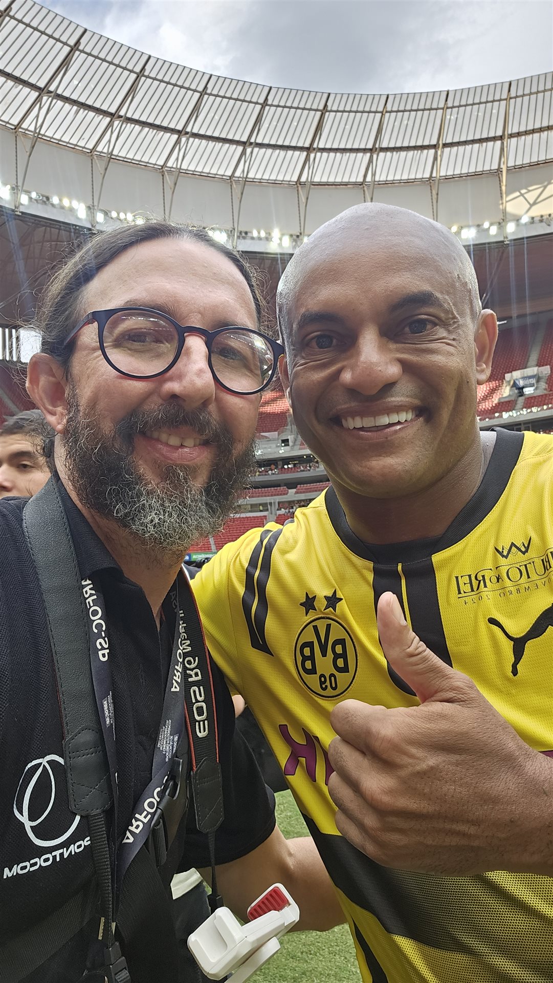 Credencial de imprensa em campo