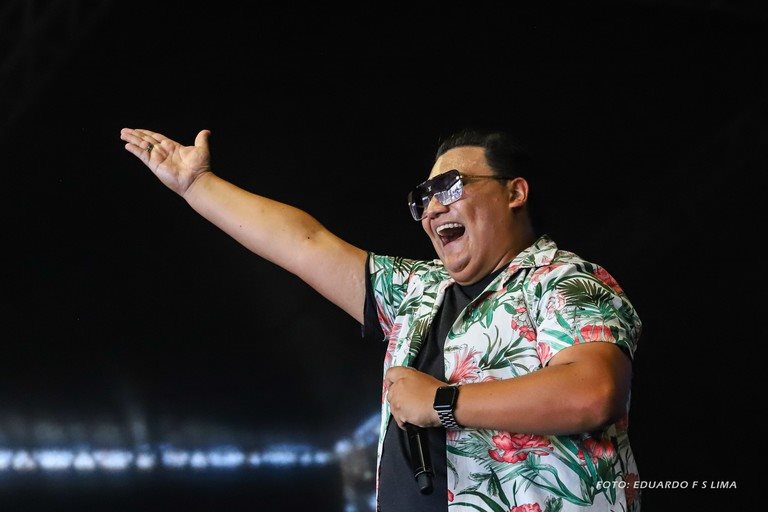 Cantor em show noturno